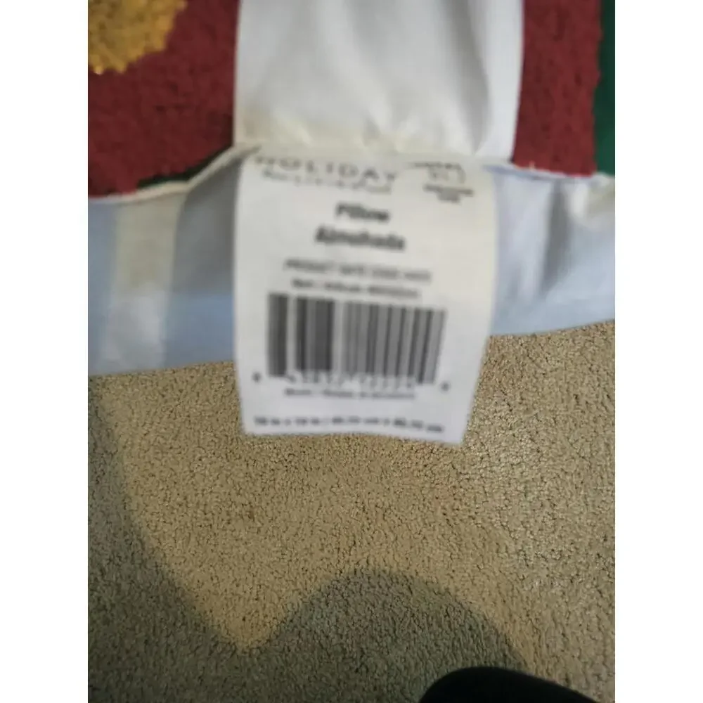 Holiday Living Christmas 18-in‎ x 18-in Multi Square Indoor Decorative Pillow